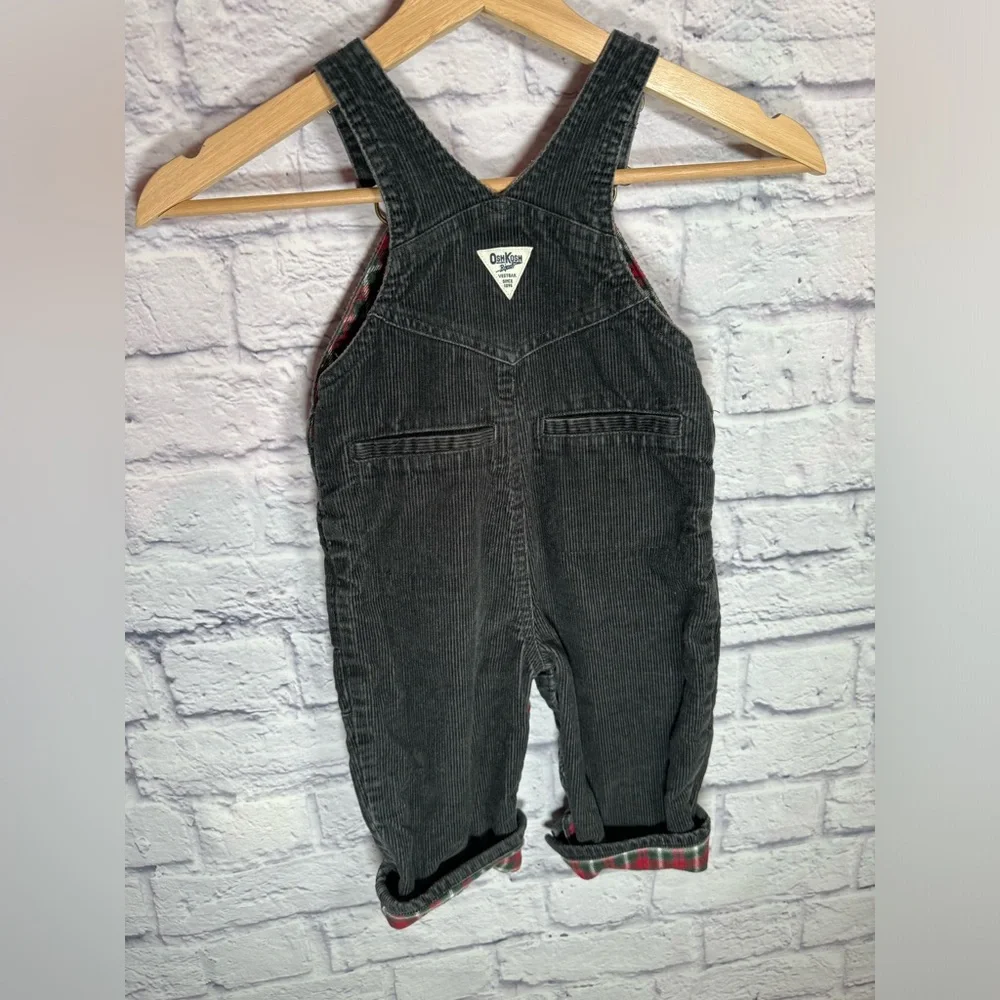 Oshkosh B'gosh Corduroy lined Overalls Unisex Boy Girl size 12 months‎ black